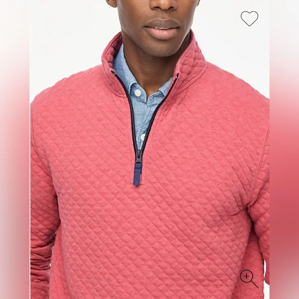 J. Crew - Red/Pink Elevated Casual Pullover Fleece - Size S